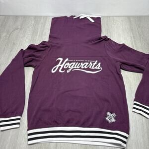 Hogwarts Sweatshirt Harry Potter Maroon Cowl Pullover Wizard School Womens Sz L